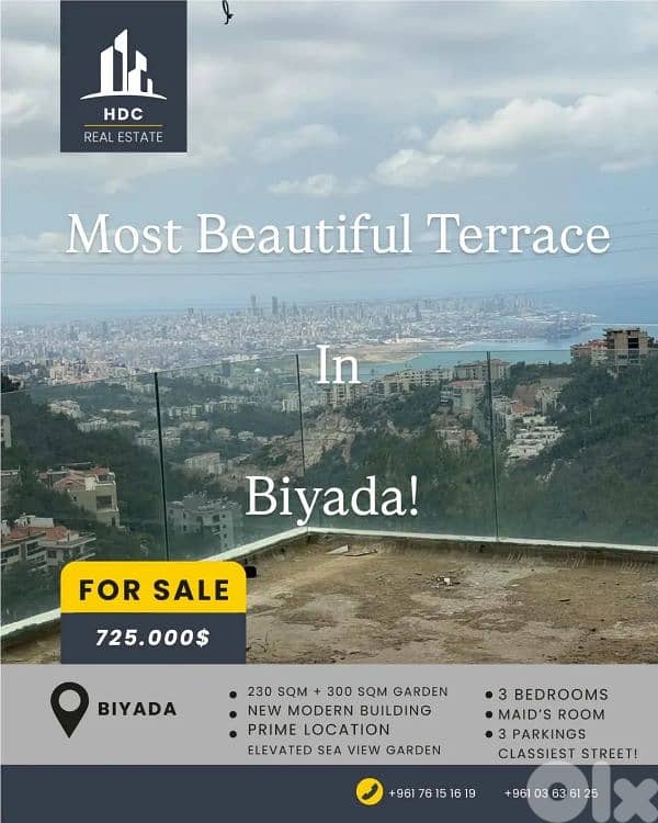 Biyada New Modern 230 sqm + 300 sqm garden sea view 0