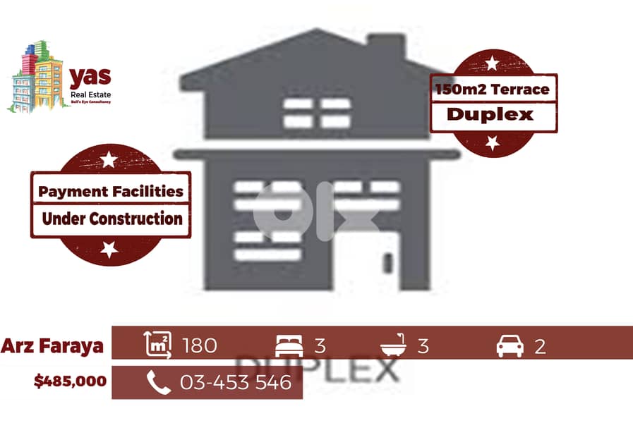 Arz Faraya 180m2 | 150m2 Terrace | Duplex | Payment Facilities | DA 0