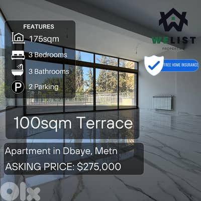 Apartment for sale in Dbayeh شقة للبيع في منطقة ضبية
