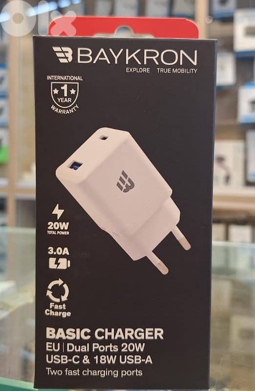 BAYKRON BASIC CABLE 1.2M USB-C TO LIGHTNING 20W 2.4A 0