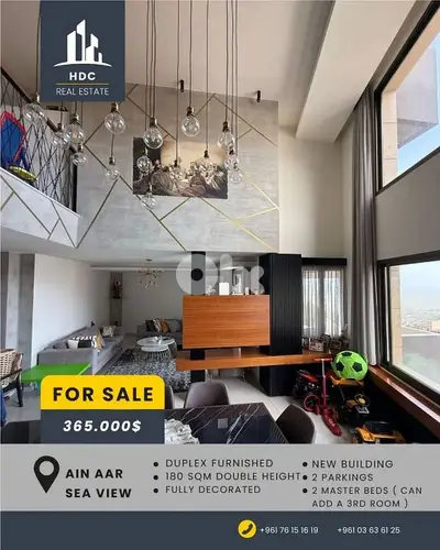 Ain Aar Double height 190 sqm Duplex with open sea view