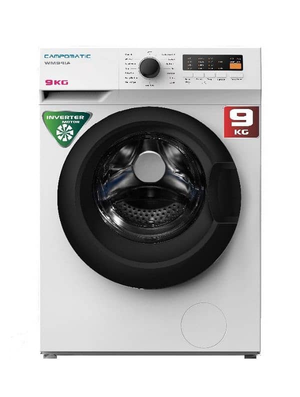 Washer Campomatic 9kg White غسالة كامبوماتيك إنفرتر 0