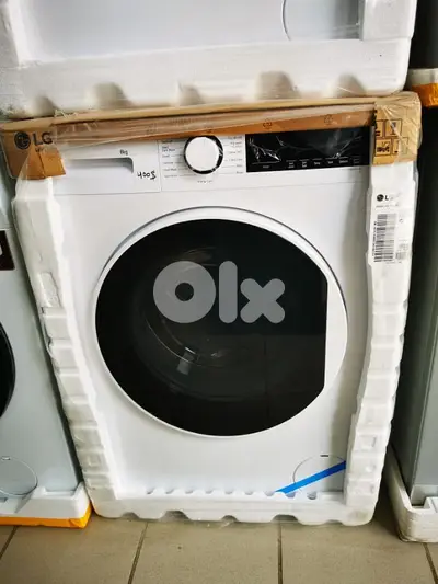 Washer LG 8kg White غسالة ال جي إنفرتر