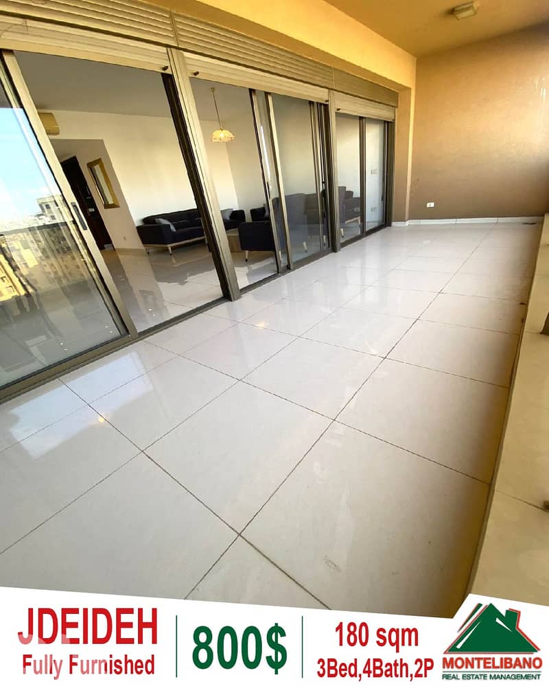 Fully Furnished 180 sqm Apartment For Rent in Jdeideh with Open View ! 0