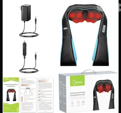 cotsoco Neck Massager, Shiatsu Neck and Back Massager& Heat/4$delivery