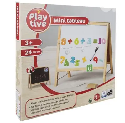 Double-sided magnetic chalk & dry erase board for kids/4' delivery