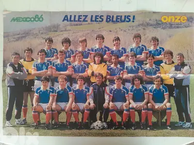 1986 Mondial Mexico  rare poster France + full Schedule