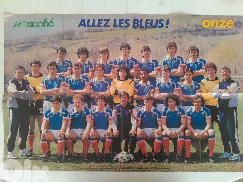 1986 Mondial Mexico  rare poster France + full Schedule 0