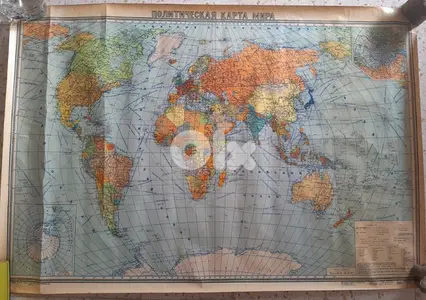 USSR 1981 official political map, Soviet union, large size