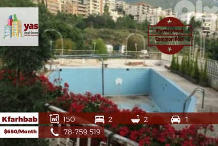 Kfarhbab 150m2 | Furnished | Common Pool | Partial View | IV