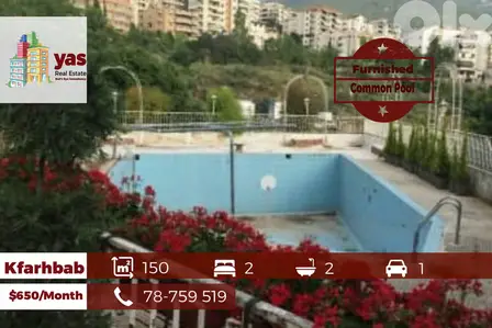 Kfarhbab 150m2 | Furnished | Common Pool | Partial View | IV