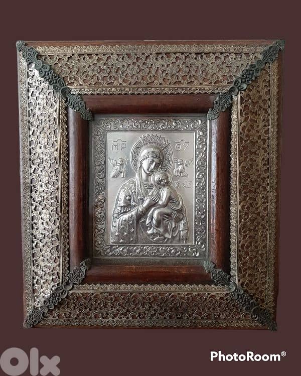 Antique and rare Orthodox philigree Icon 0