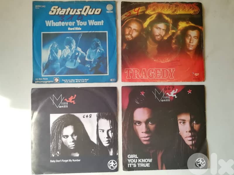 45t 7" vinyl collection any for 6$ 0