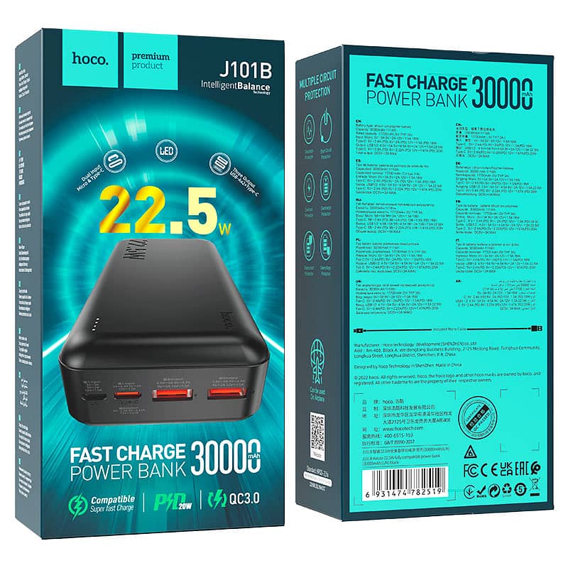 hoco J101B 22.5W 30,000mAh Power Bank for Mobiles 3