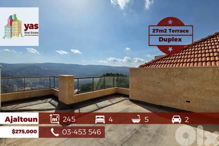 Ajaltoun 245m2 | 27m2 Terrace | Duplex | New | Panoramic View | TO
