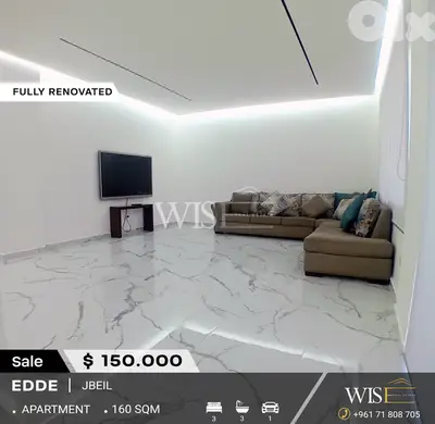 Beautiful 160 SQM Furnished & Decorated Apartment for SALE in Eddeh!