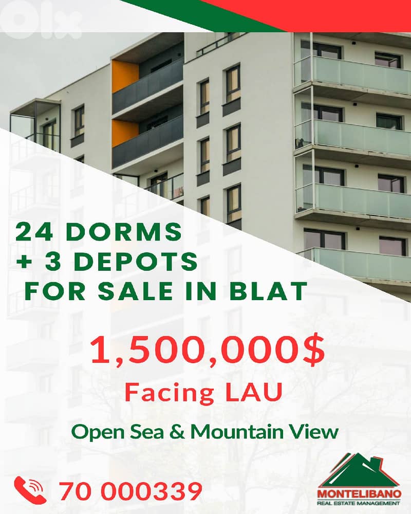 Land And Building 6 Floors For Sale in Blat Facing LAU with Open View 0