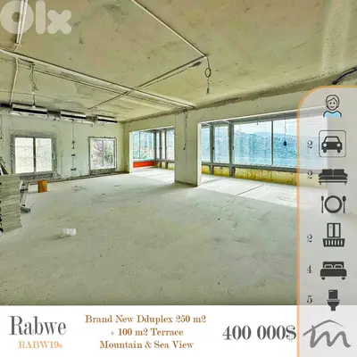 Rabweh | Signature 250m² Duplex + 100m² Terrace | Building Age 5