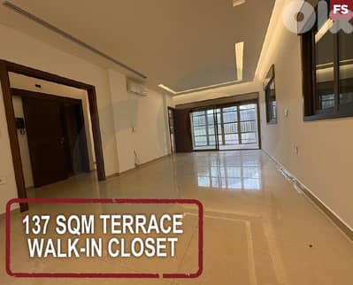137 sqm Terrace, Walk-in closet - Zouk Mosbeh REF#FS127591