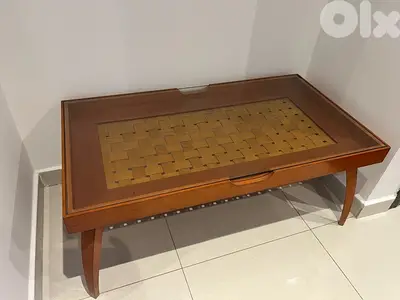 طاولة صالون خشب  انتيك شغل قديم انكليزي درجه اولى 110*60 cm
