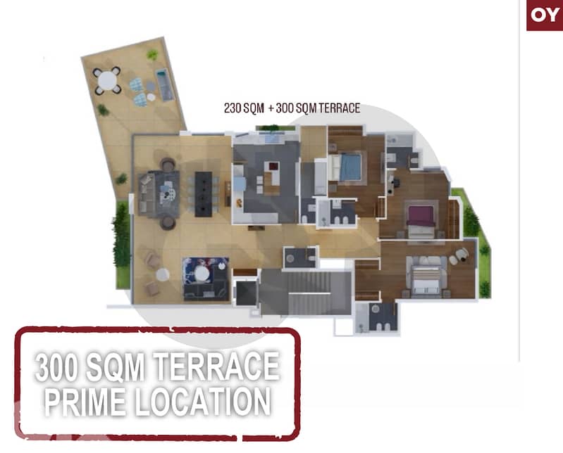 Spacious apartment, huge terrace - panoramic view -Bayada REF#OY127690 0