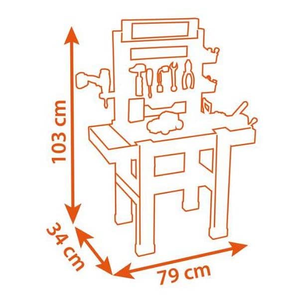 smoby black & decker bricolo workbench 4