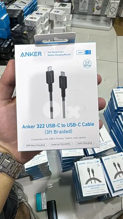 Anker 322 Usb-c To Usb-c Cable 3ft black (Braided)