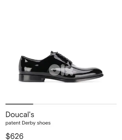 Authentic Doucal's Patent Derby shoes real leather