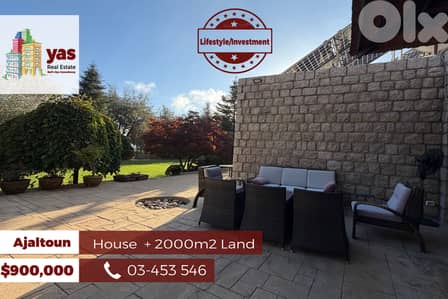 Ajaltoun 2000m2 Land | 100m2 House | Ultra Unique Property | PES |