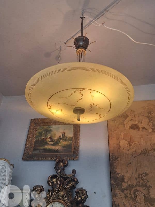 1970 opaline chandelier 0
