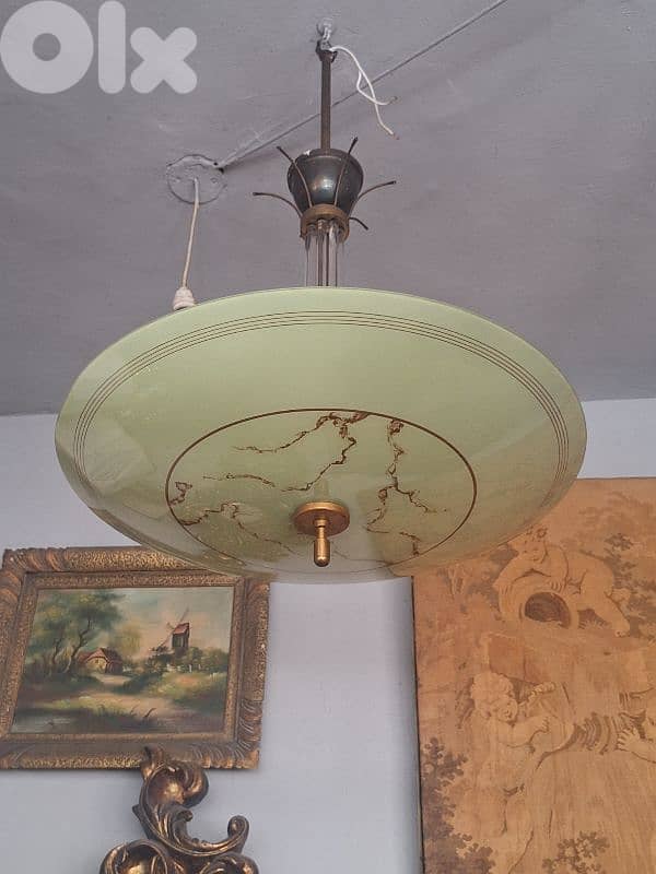 1970 opaline chandelier 7