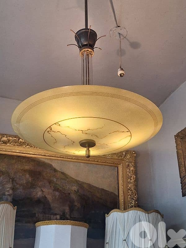 1970 opaline chandelier 8