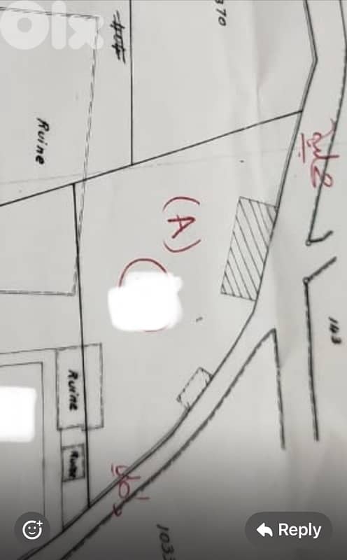 520m land zone 30/90 four floors building Kfarchima Baabda 1