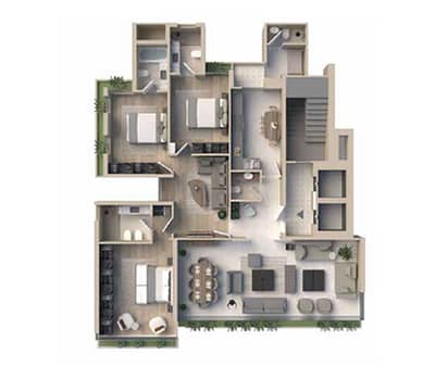 Ramlet El Baydal3 Master Bedrooms High End Luxury Apartment