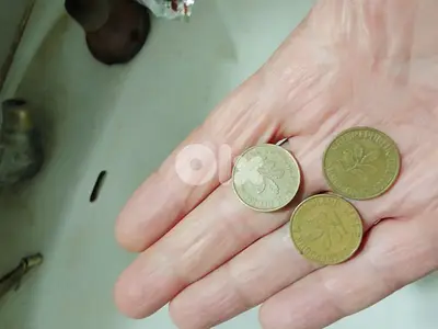 3 German pfennig coins
