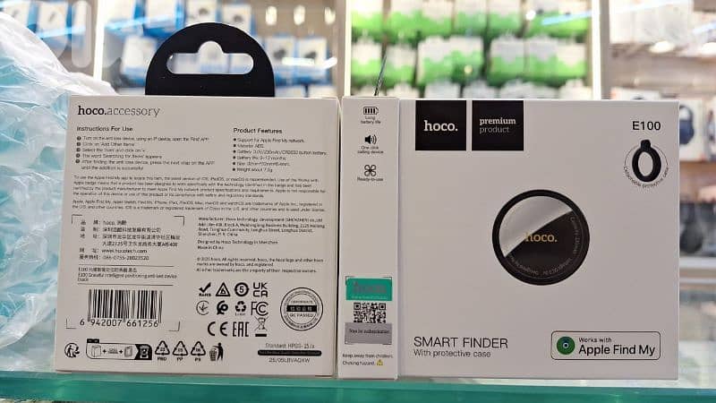 HOCO SMART FINDER WITH PROTECTIVE CASE E100 WORKS WITH APPLE FIND MY 0