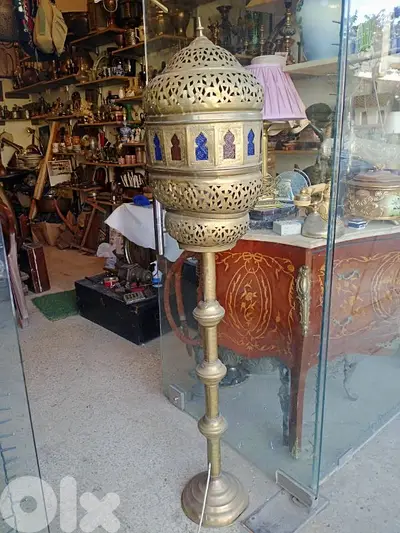 فانوس لمبادير أنتيك نحاس أصفر ١٥٢سم
