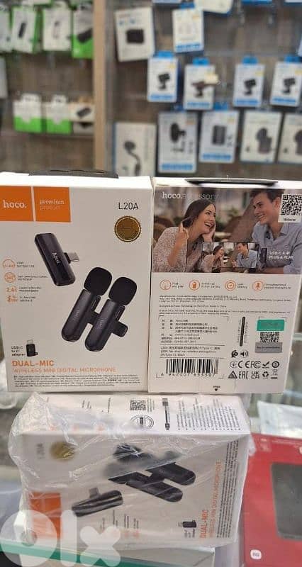 HOCO DUAL-MIC WIRELESS MINI DIGITAL MICROPHONE L20A 0
