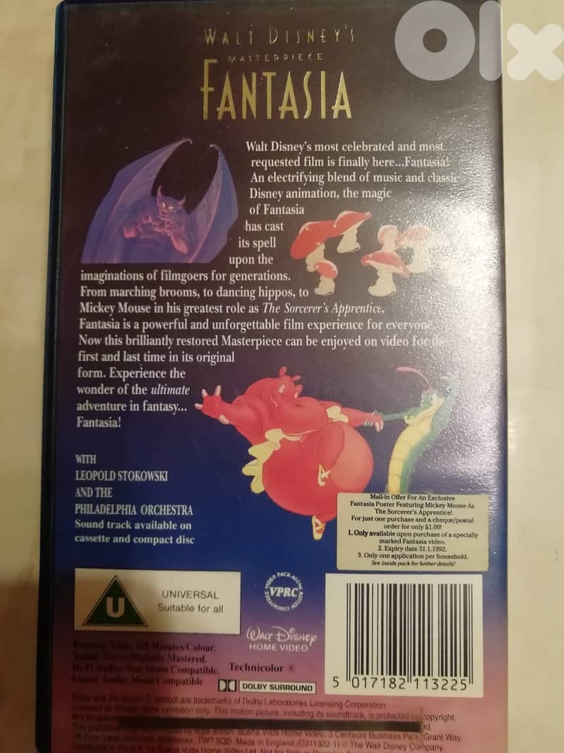 Fantasia on original VHS 1
