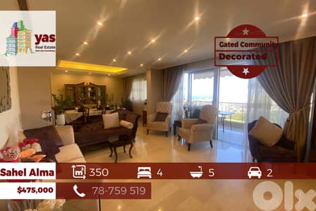Sahel Alma 350m2 | Decorated | Gated Community | Open View | OH