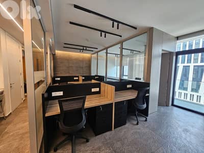 WATERFRONT DBAYEH 260Sq OFFICES FOR RENT FULLY DECORATED, (DBR-187)