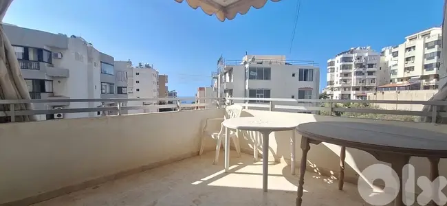 Furnished sunny apartment for rent in Naccache with partial sea view.