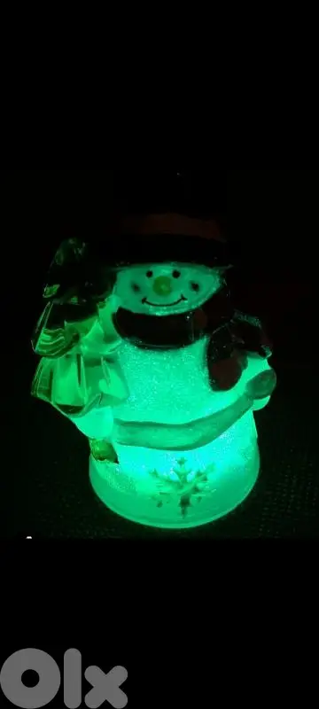 Christmas lighting snowman