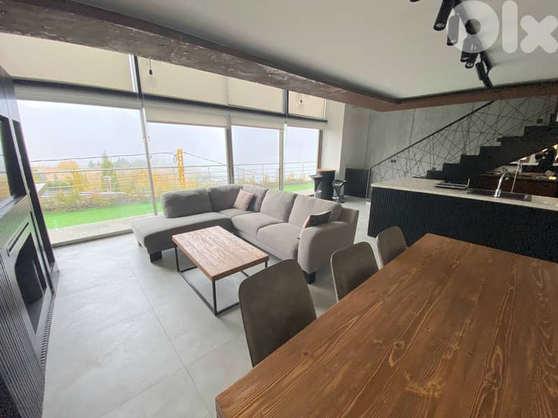 Chalet for sale in Tilal Faqra/  Duplex/ Furnished/ Pool/ Garden 4