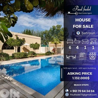 Your dream house beach from  in Batroun awaits !!