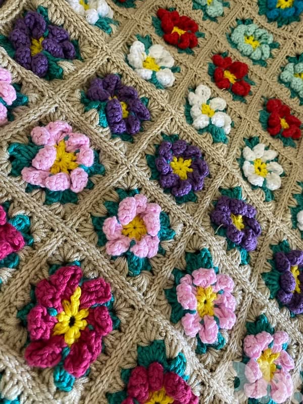 crochet blanket hand made 2