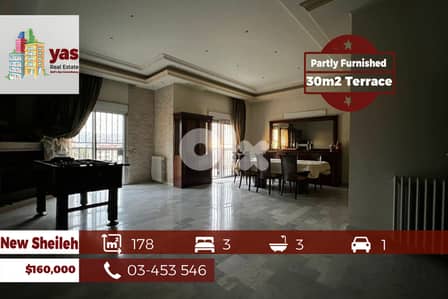 New Sheileh 178m2 | 30m2 Terrace | Semi Furnished | KS/TO