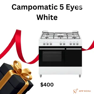 Campomatic-Superchef Gas Stove 5 Eyes كفالة سنة