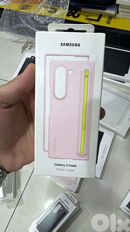 Samsung Galaxy Z fold 6 slim s pen case pink 0