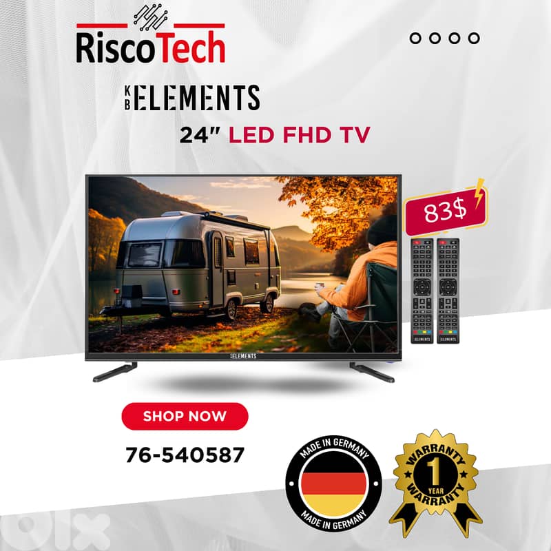 KB Elements - 24″ Inch Led Tv-FHD | تلفزيون 24 إنش كفالة سنتين - TV ...